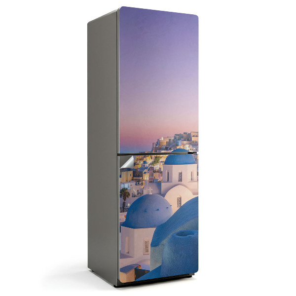 Santorini krajobraz Okleina na lodówkę