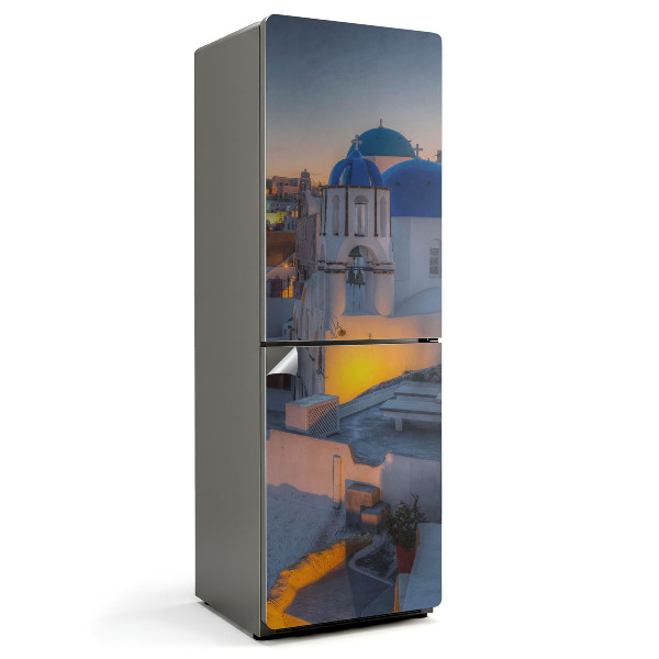 Naklejka tapeta na lodówkę Malowniczy widok Santorini