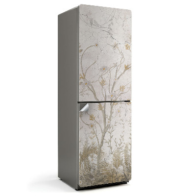 Samoprzylepna naklejka na lodówkę Roślinny wzór z gałęziami