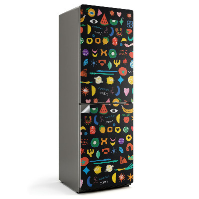 Naklejka tapeta na lodówkę Kolorowe abstrakcyjne kształty