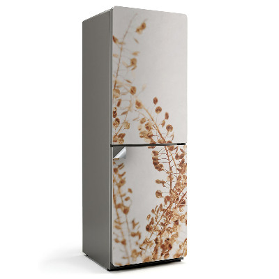 Naklejka na lodówkę Delikatne liście w kompozycji