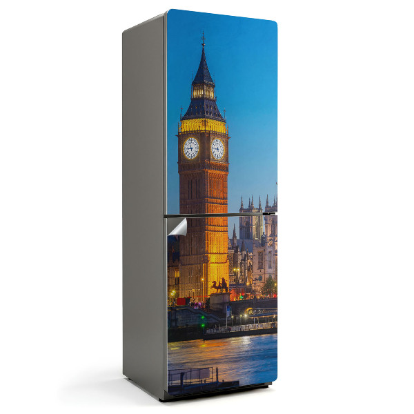 Big ben w Londynie nocą Samoprzylepna naklejka na lodówkę