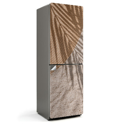 Okleina na lodówkę Cień palmy na tle piasku