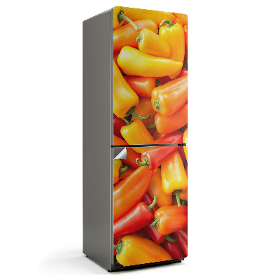Naklejka na lodówkę Kompozycja z kolorowych papryk