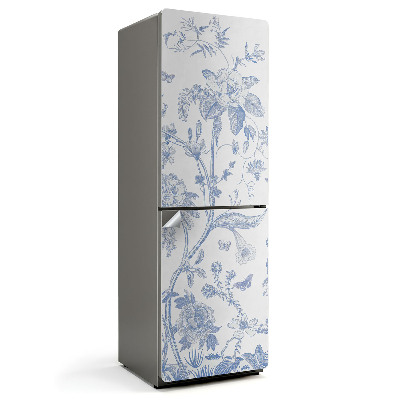 Okleina na lodówkę Kwiatowa ilustracja z owadami