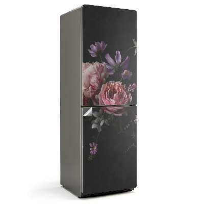 Naklejka tapeta na lodówkę Kwiatowy bukiet w detalu