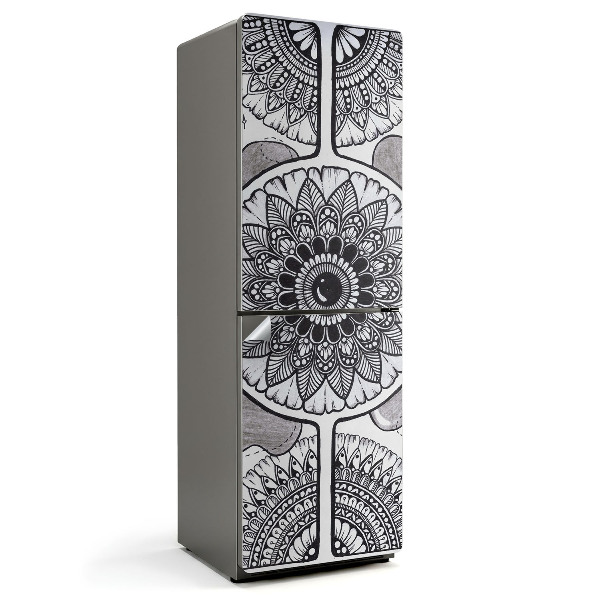 Naklejka na lodówkę Kwiatowy wzór mandali