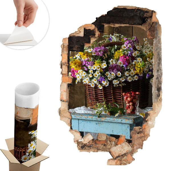 Naklejka na ścianę dziura 66x100 Rustykalny urok