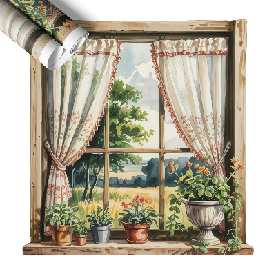 Plakat okno z widokiem 97x100 Sielskie okno