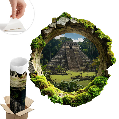 Naklejka na ścianę dziura 93x100 Tropikalna sceneria