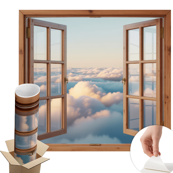 Plakat okno z widokiem 100x93 Chmury nieba