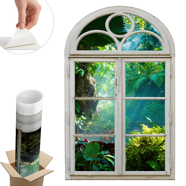 Tapeta 3D widok z okna 83x130 Egzotyczny widok