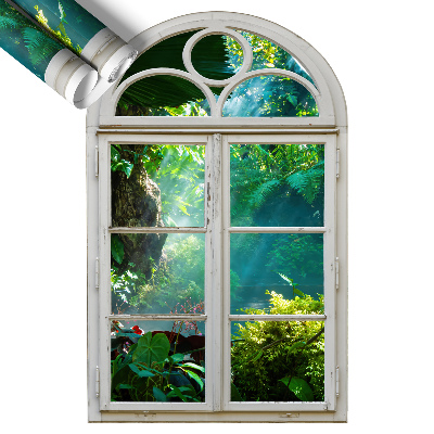 Tapeta 3D widok z okna 83x130 Egzotyczny widok