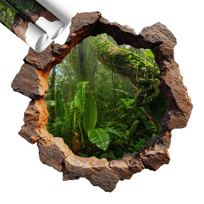 Naklejka na ścianę dziura 3D 130x129 Zielone cudo