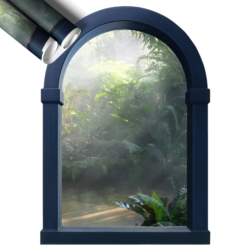 Tapeta 3D widok z okna 93x130 Tajemnicza dżungla