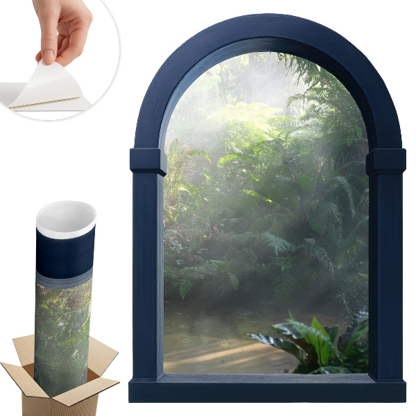 Tapeta 3D widok z okna 93x130 Tajemnicza dżungla