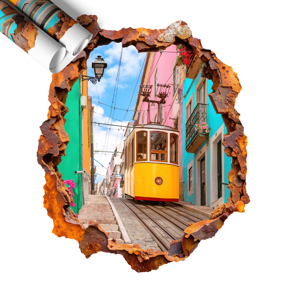 Naklejka na ścianę dziura 3D 108x130 Nostalgiczny krajobraz