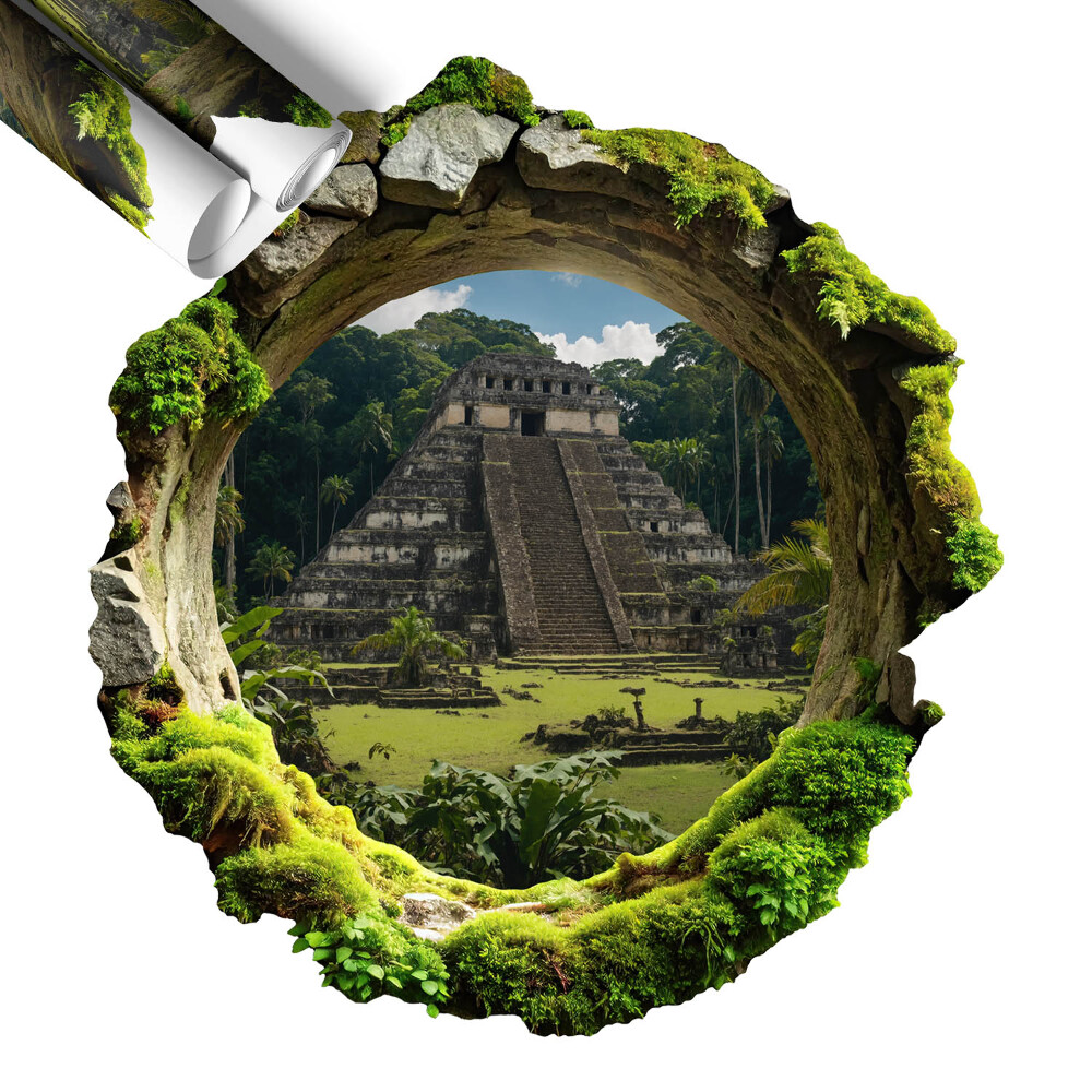 Tapeta 3D widok z okna 121x130 Tropikalna sceneria