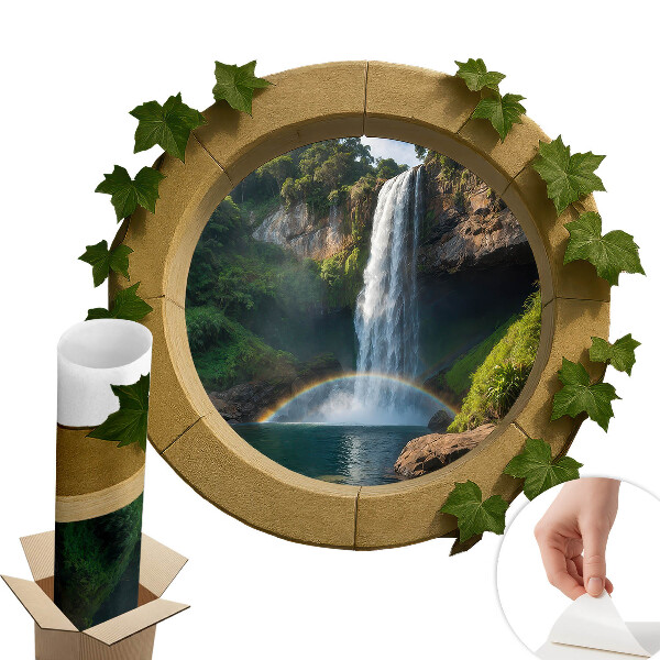 Tapeta 3D widok z okna 130x113 Naturalna oaza