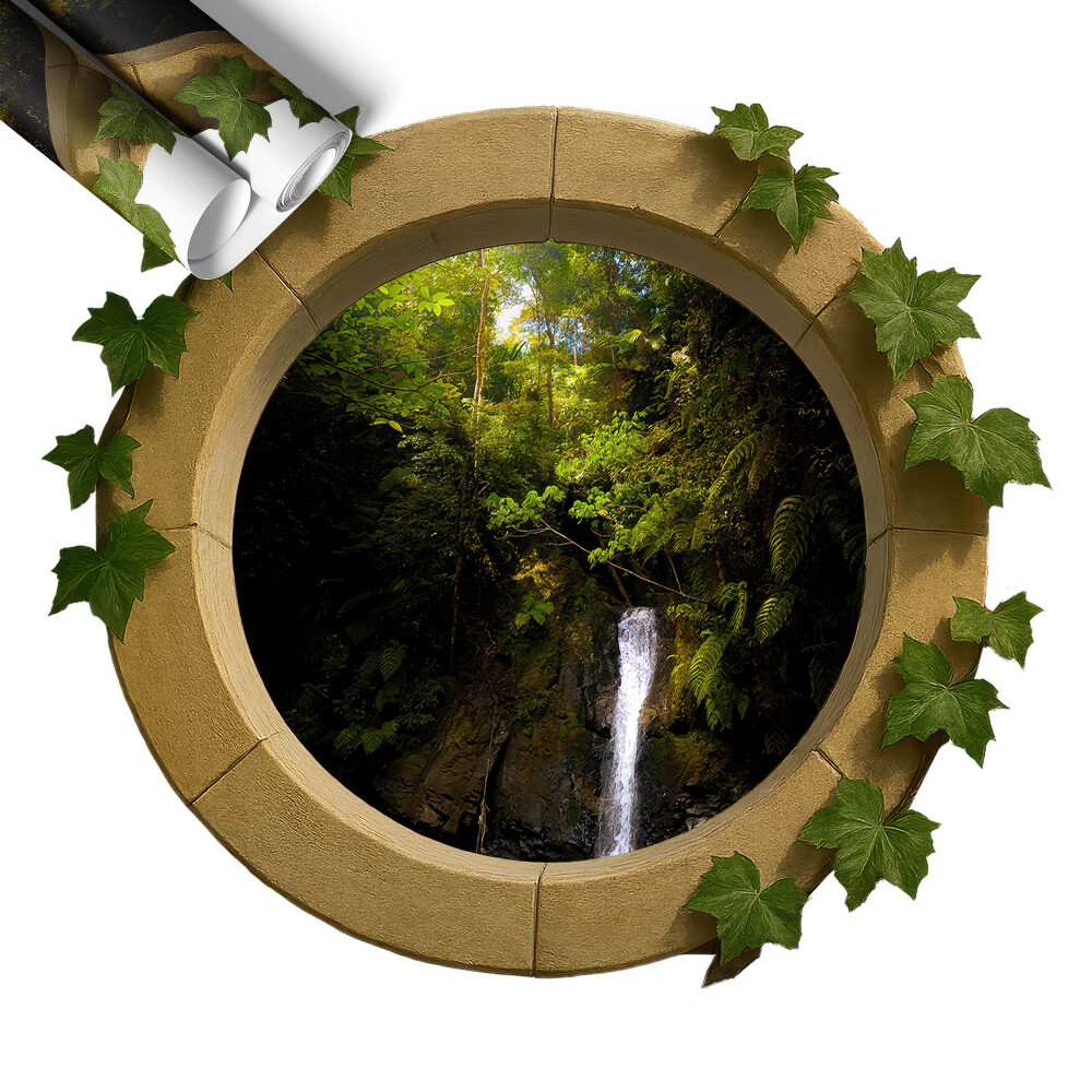 Tapeta 3D widok z okna 130x113 Zielony pejzaż