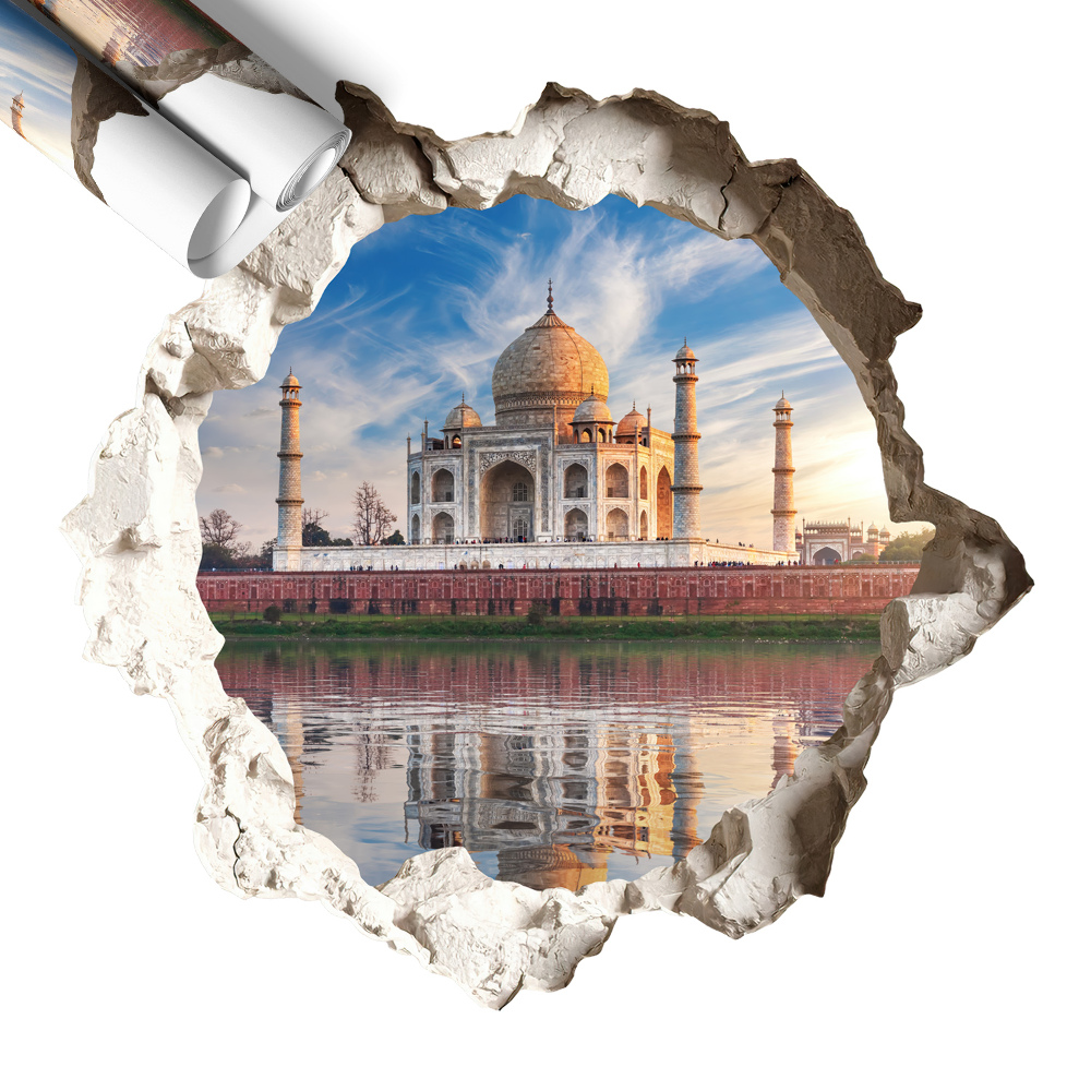 Naklejka na ścianę dziura 3D 130x123 Egzotyczny zabytek