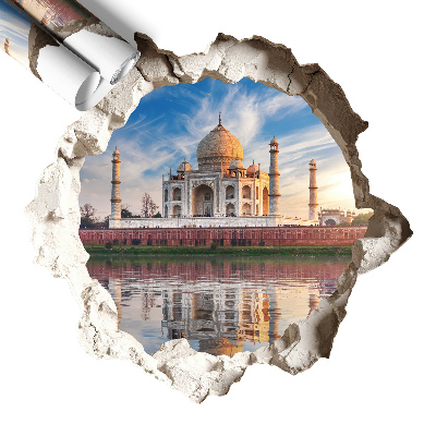 Naklejka na ścianę dziura 3D 130x123 Egzotyczny zabytek