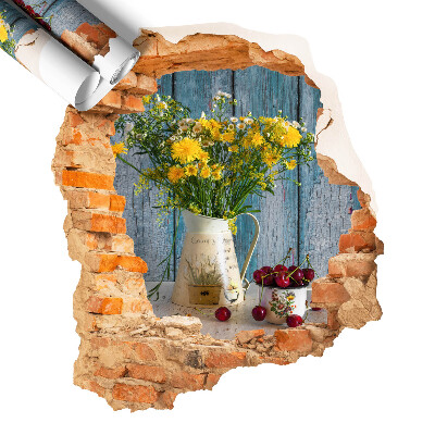 Naklejka dziura w ścianie 51x60 Wiejski pejzaż