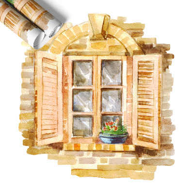 Fototapeta okno 3D 56x60 Sielskie okno