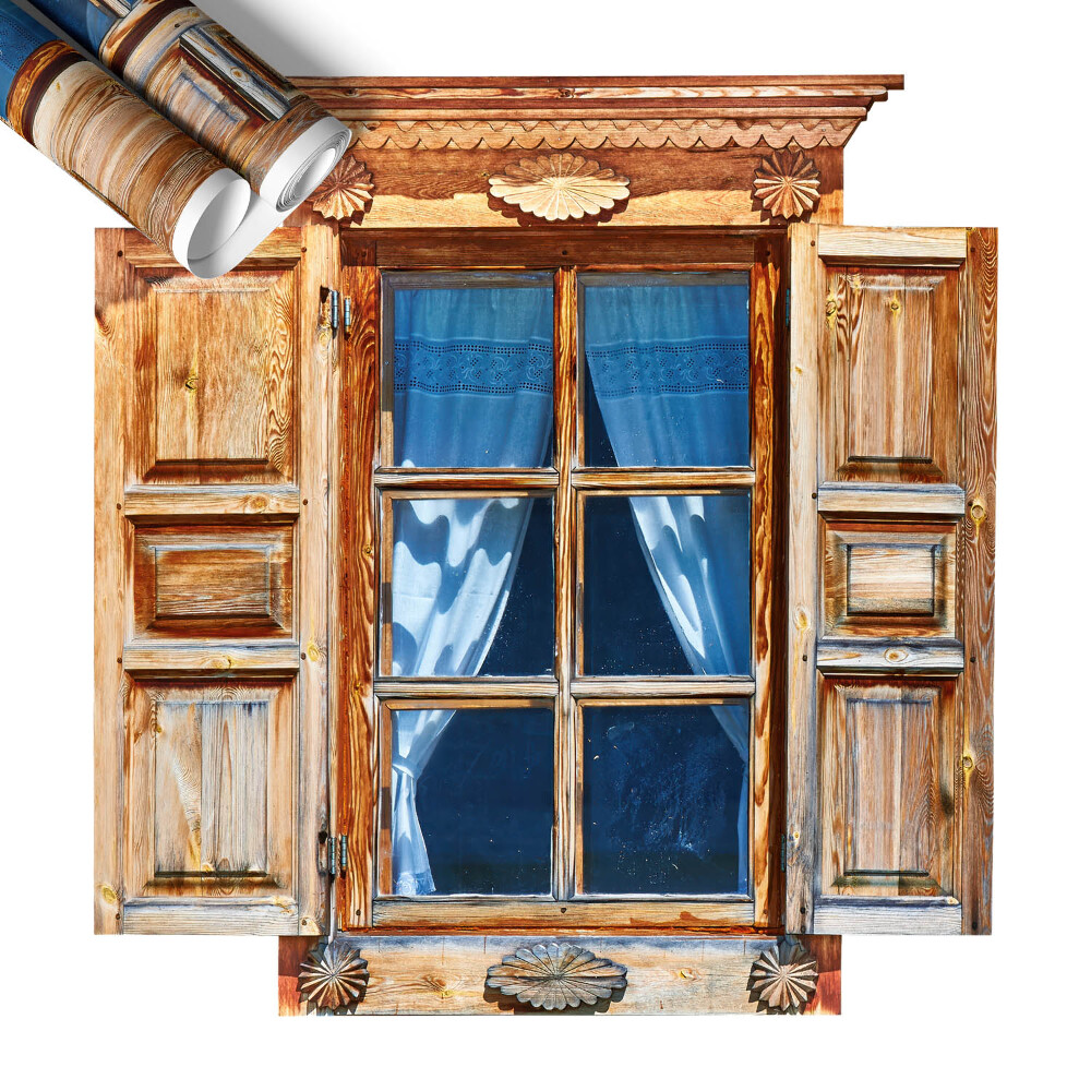 Fototapeta okno 3D 58x60 Rustykalne okno