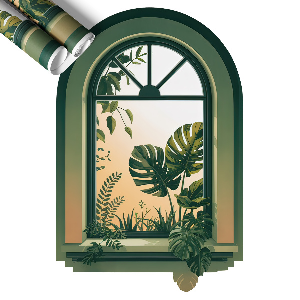 Fototapeta okno 3D 40x60 Zielone okno