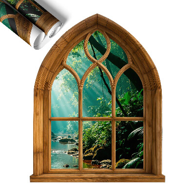 Fototapeta okno 3D 48x60 Tropikalny krajobraz