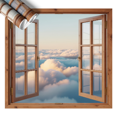 Fototapeta okno 3D 60x56 Chmury nieba