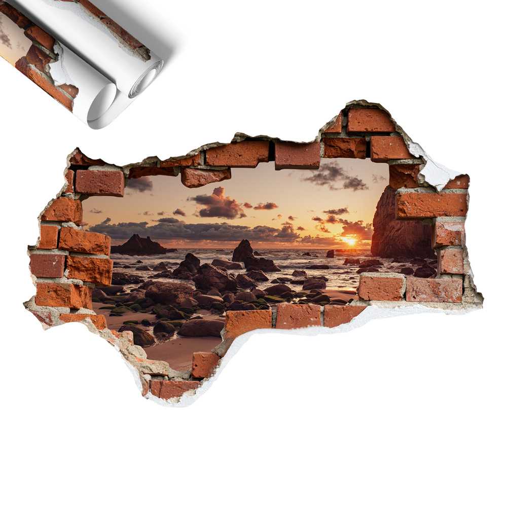 Naklejka dziura w ścianie 60x40 Wybrzeże marzeń