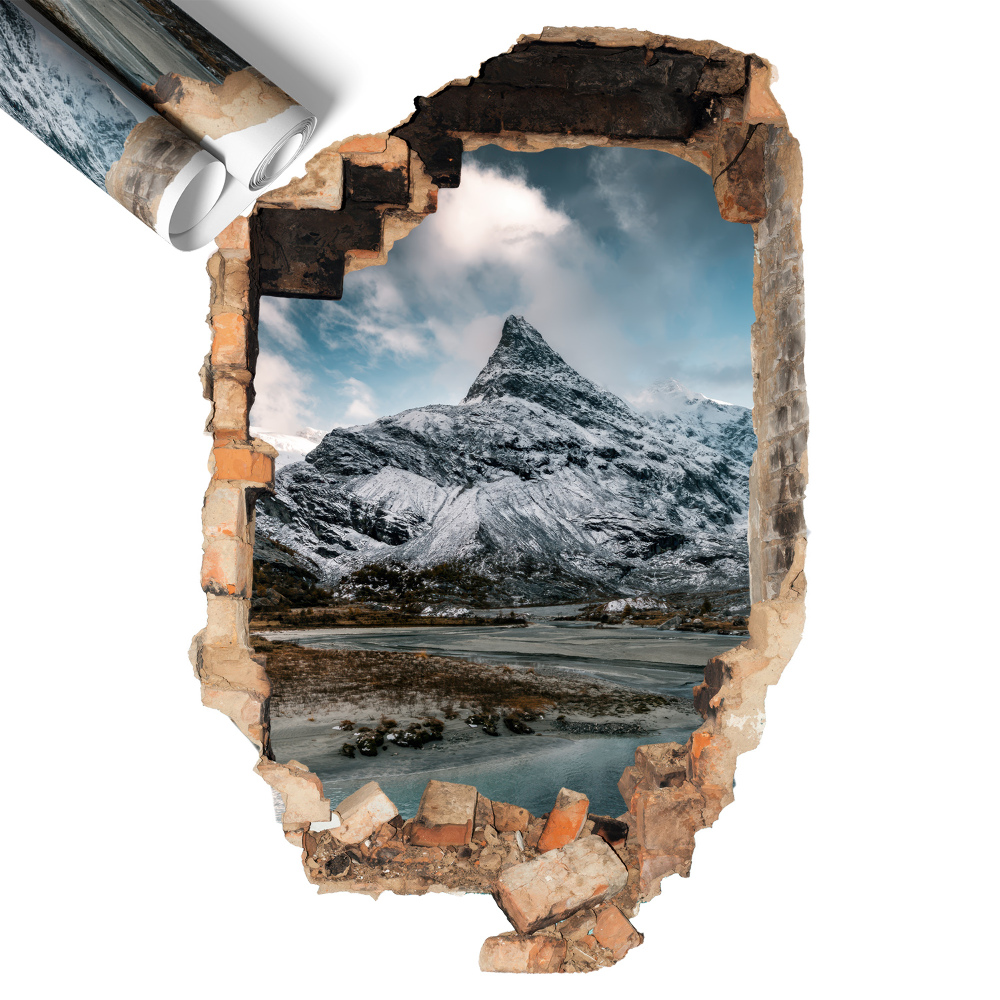 Naklejka 3D dziura 53x80 Górska panorama