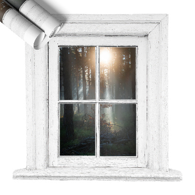 Naklejka okno 3D 82x80 Leśne okno