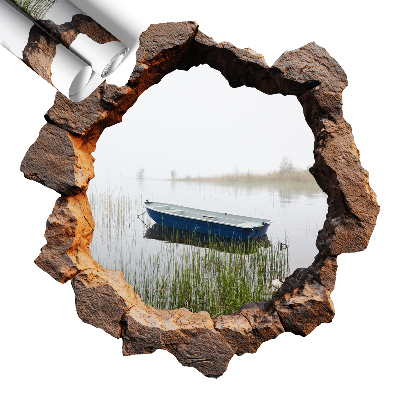 Naklejka 3D dziura 80x79 Kamienne jezioro