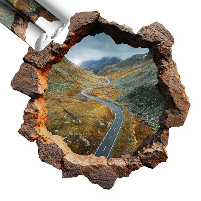 Naklejka 3D dziura 80x79 Górska wędrówka