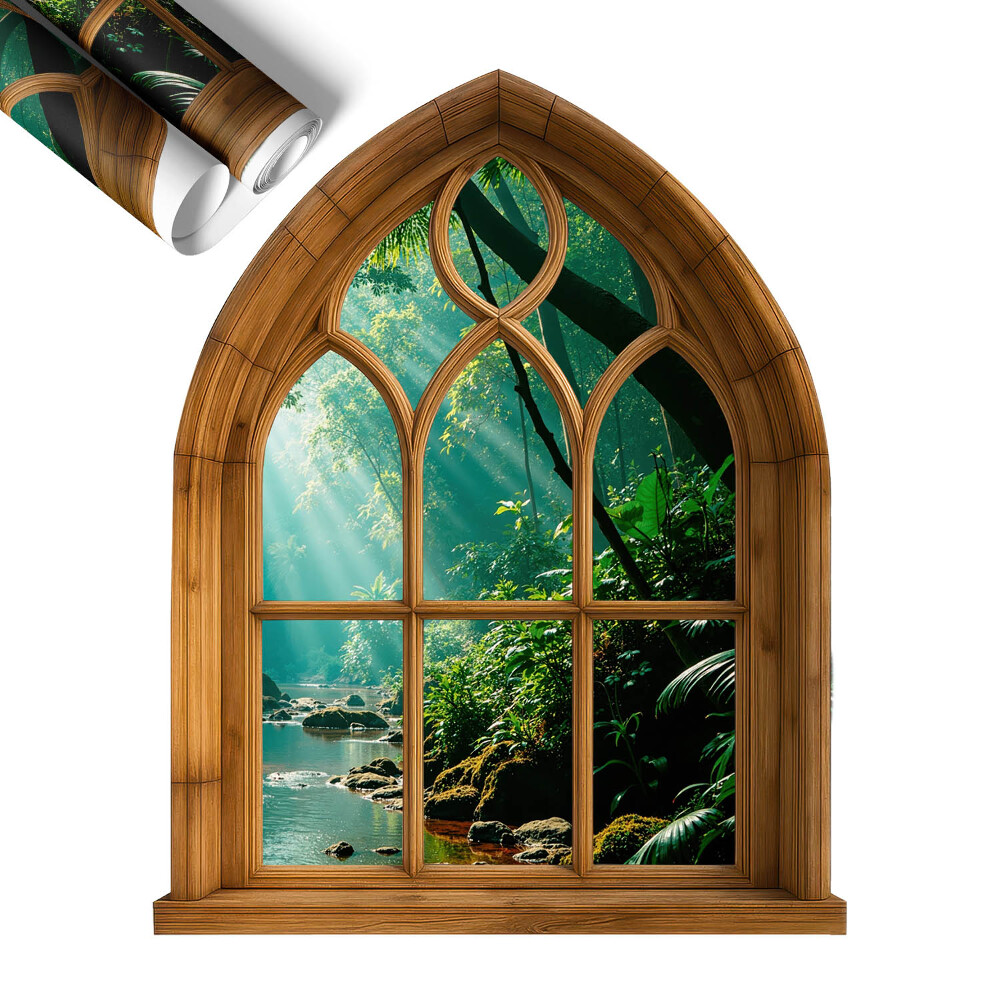 Naklejka okno 3D 64x80 Tropikalny krajobraz