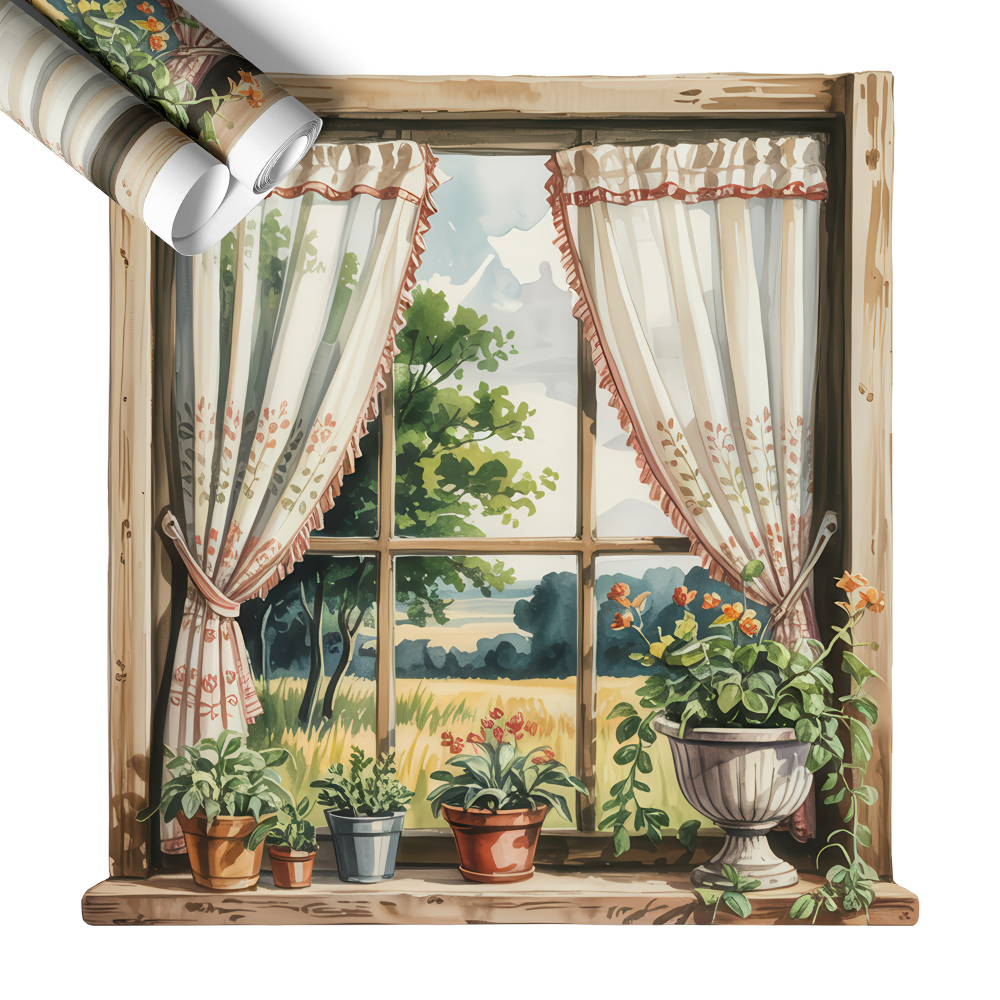 Naklejka okno 3D 78x80 Sielskie okno