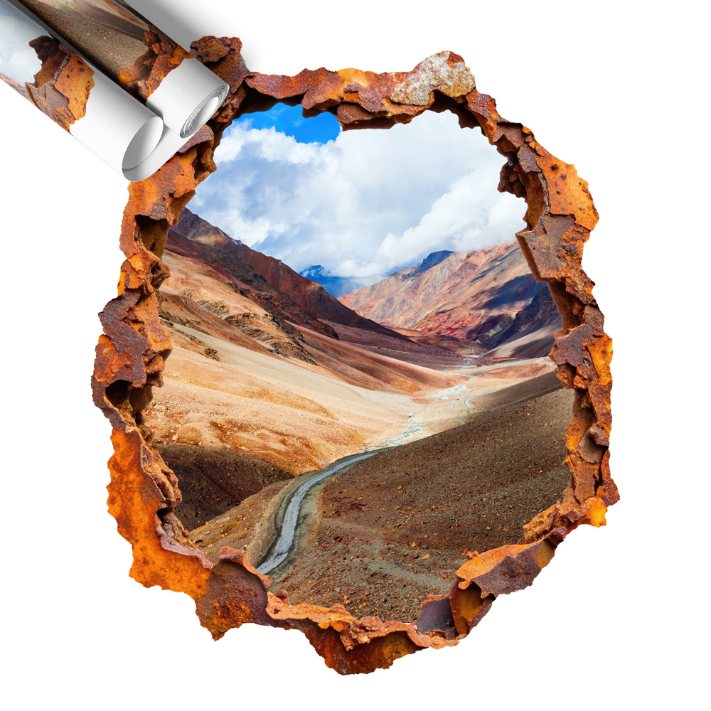 Naklejka 3D dziura 66x80 Krajobraz górski