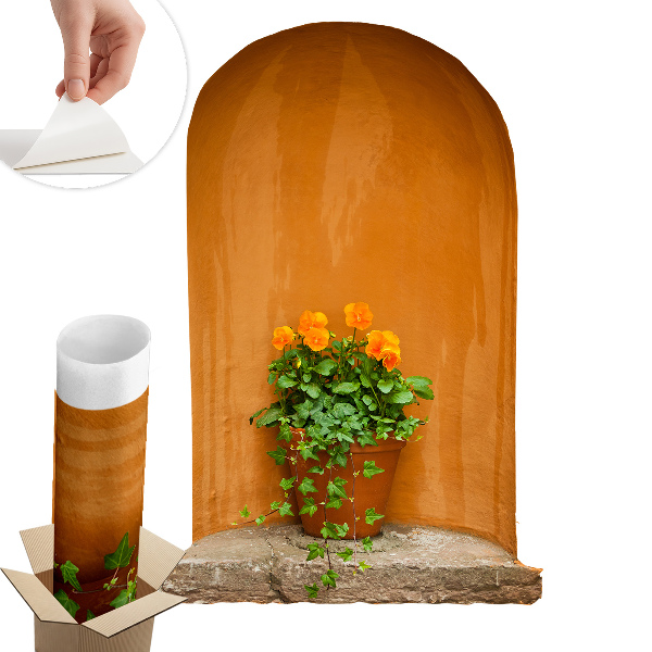 Naklejka 3D na ścianę 52x80 Kwiaty w doniczce