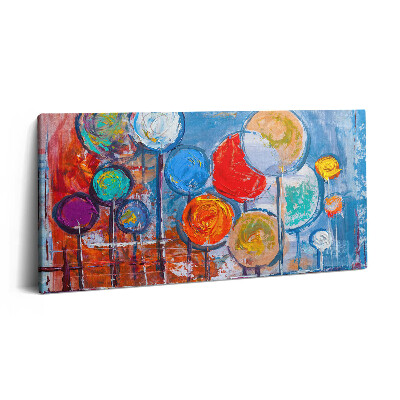 Fotoobraz canvas 100x50 Abstrakcja - malowane kolorowe koła