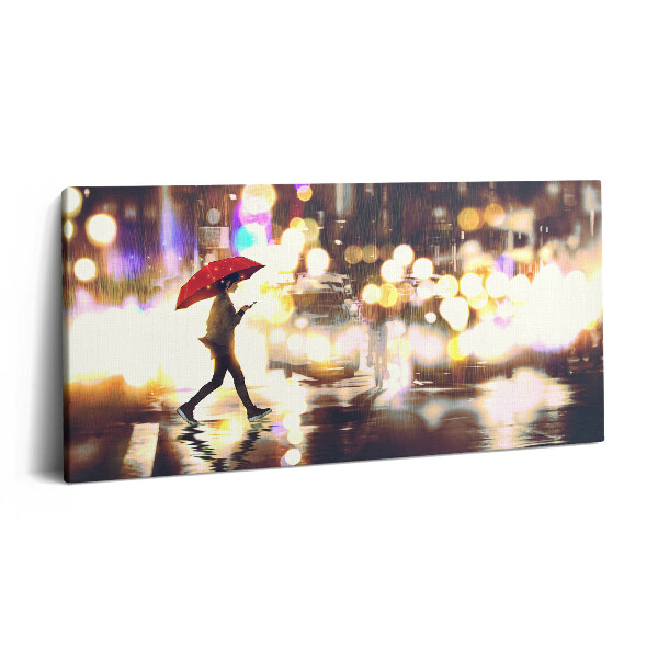 Fotoobraz canvas 100x50 Ilustracja anime Rain Street