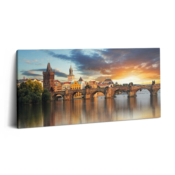 Fotoobraz canvas 100x50 Panorama miasta i mostu