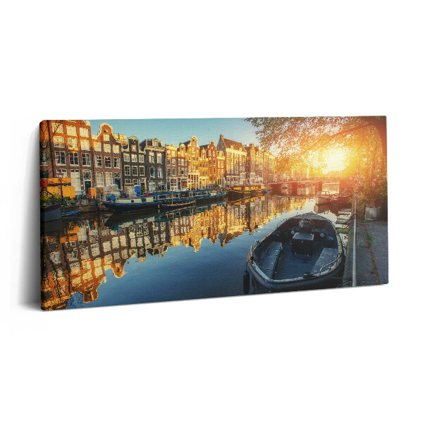 Fotoobraz canvas 100x50 Miasto Amsterdam