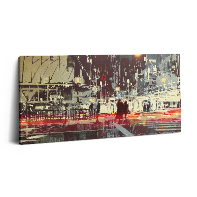 Fotoobraz canvas 100x50 Nocna scena miasta