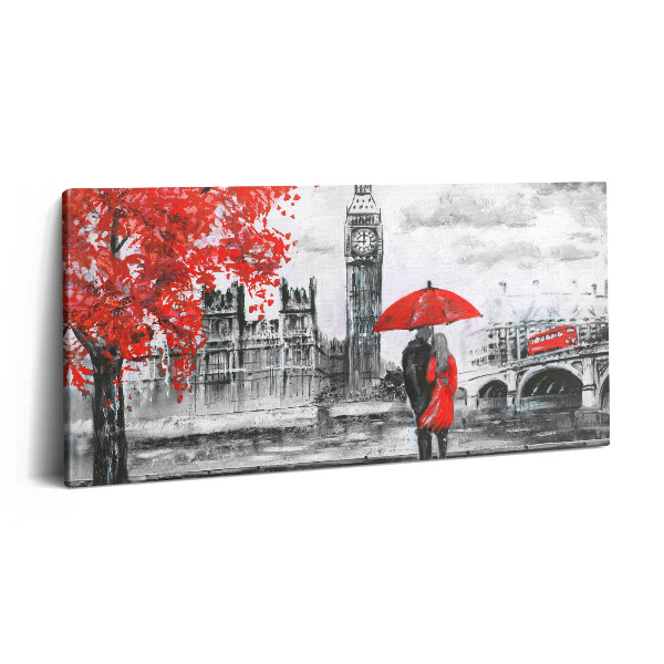 Fotoobraz canvas 100x50 Panoramę miasta Big Ben w Londynie