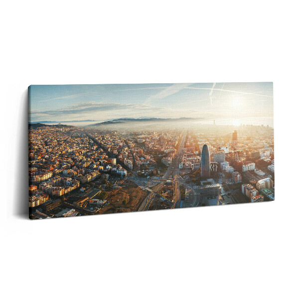 Fotoobraz canvas 100x50 Panorama miasta Barcelona