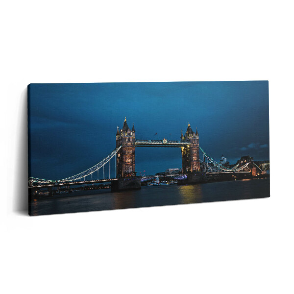 Foto obraz canvas 100x50 Tower Bridge w Londynie nocą