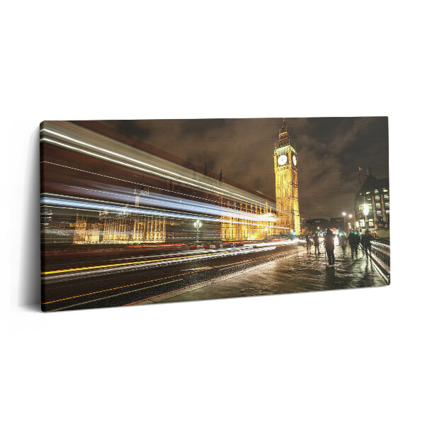 Foto obraz canvas 100x50 Big Ben nocą Prędkość światła